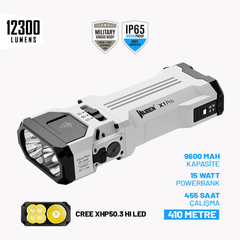 Wuben X1 Pro 12300 Lümen/9600mAh Powerbank/410m