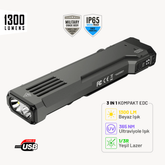 Wuben X5 - 3'ü 1 Arada 1300 Lümen EDC El Feneri (Class 1 Versiyon)