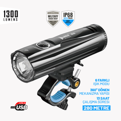 Wuben B2 Şarj Edilebilir Bisiklet Feneri